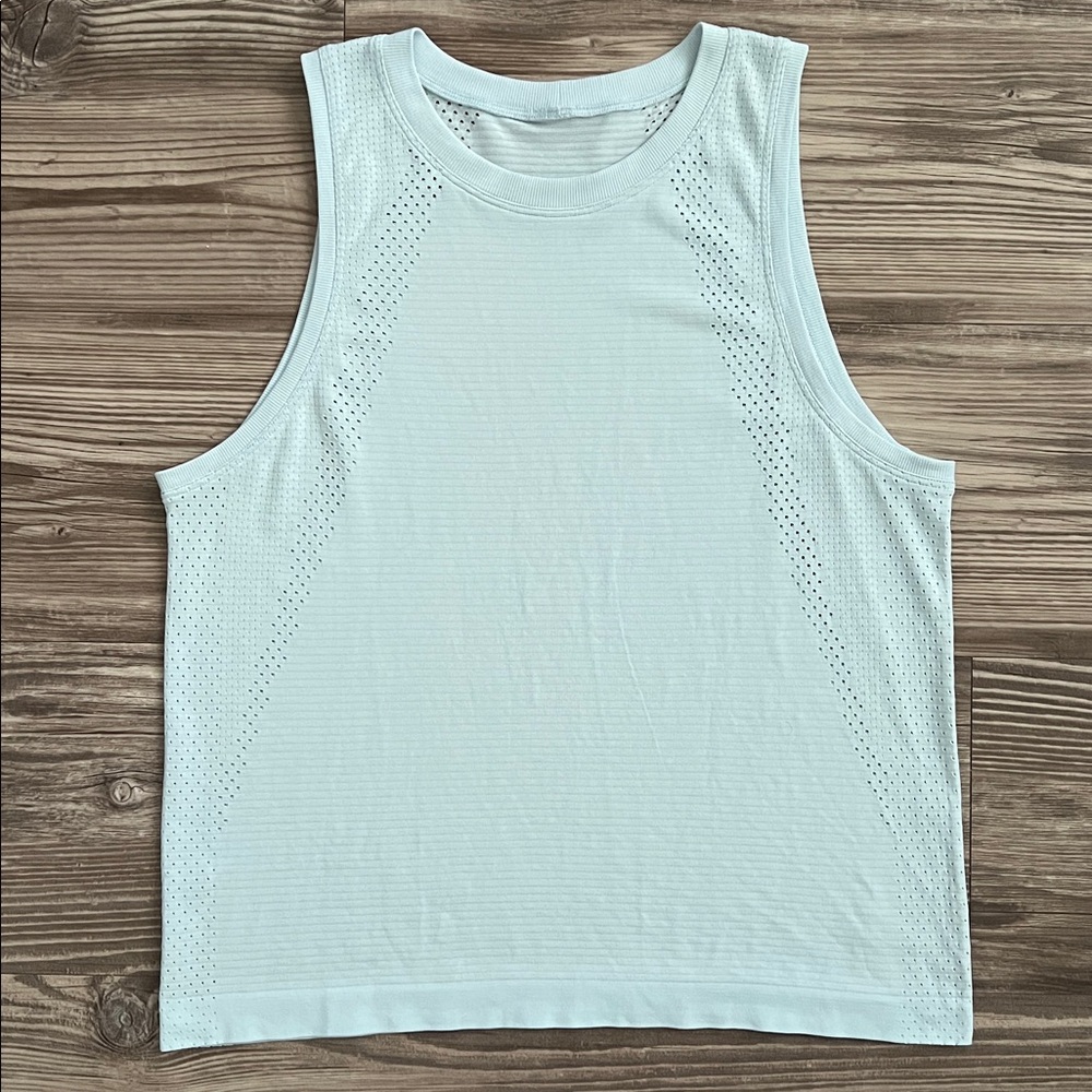 Lululemon Train to Be Tank Top Powder Blue / Powder Blue